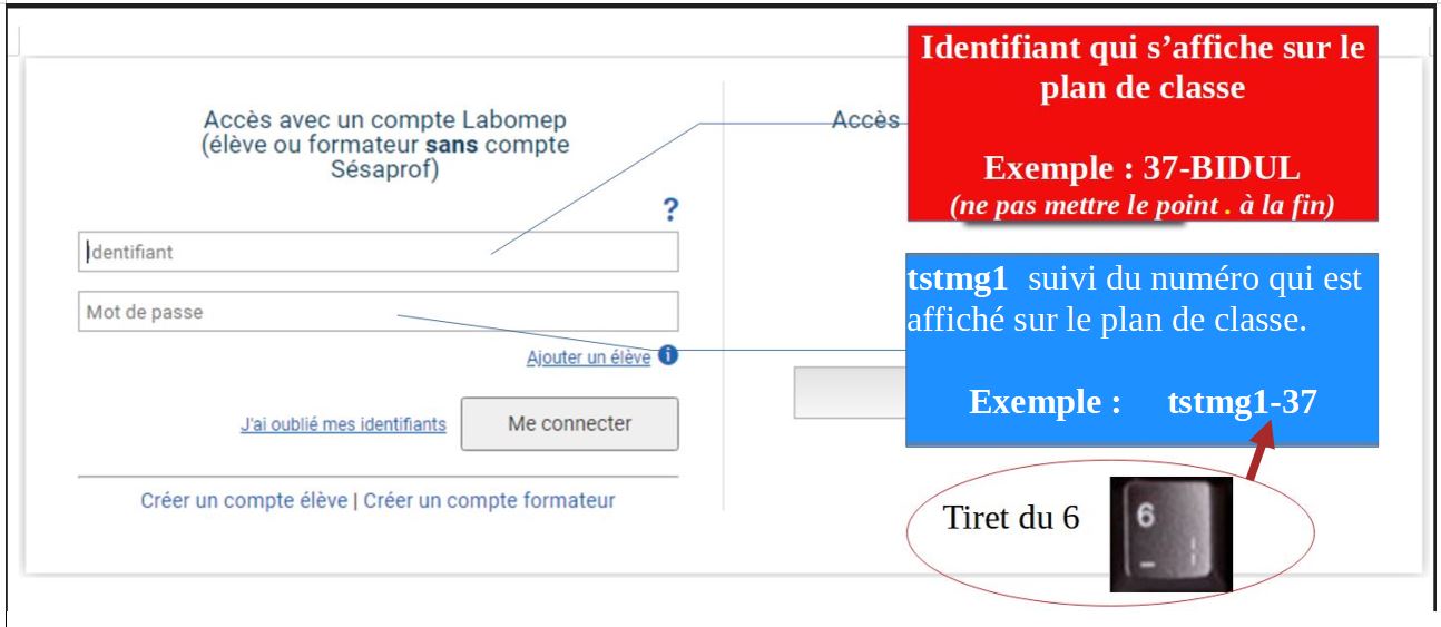 Page de connexion Labomep